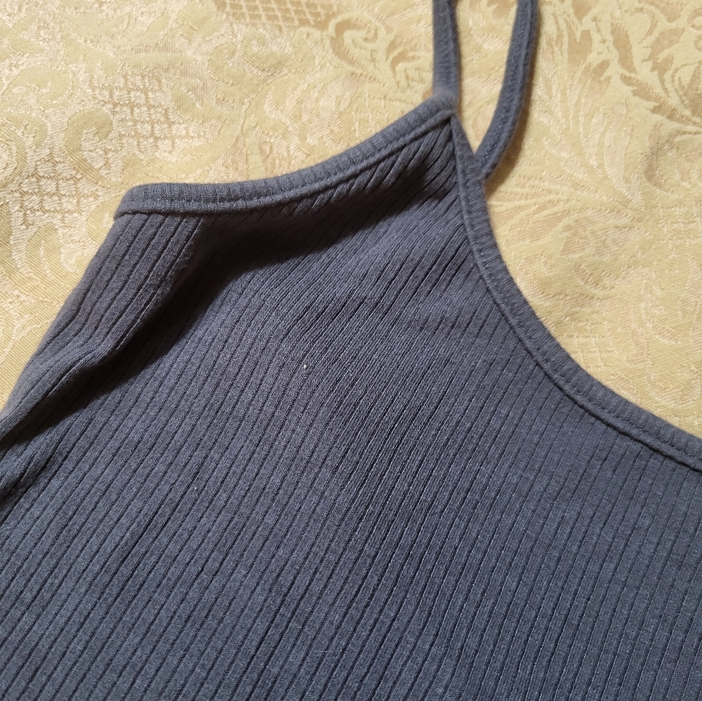 Shein gray ribbed bodysuit women's M  #1563 - Picture 3 of 5